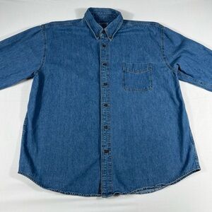 Austin Clothing Co. Men’s Vintage Denim Button Down Shirt Size XXL